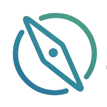 Strategic Compass logo – stylised teal compass needle